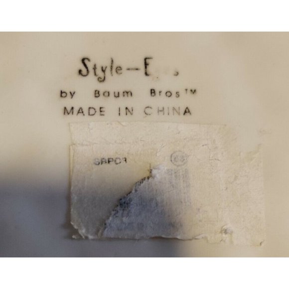 Style Eyes By Baum Bros 12" Palm Tree Square Serving Plate / Platter Bamboo Edge - Picture 7 of 9